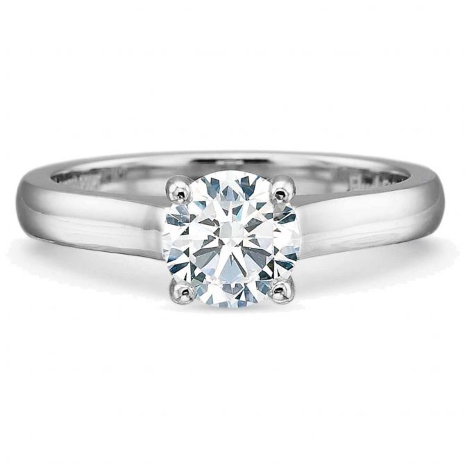 Platinum Solitaire Ring Setting