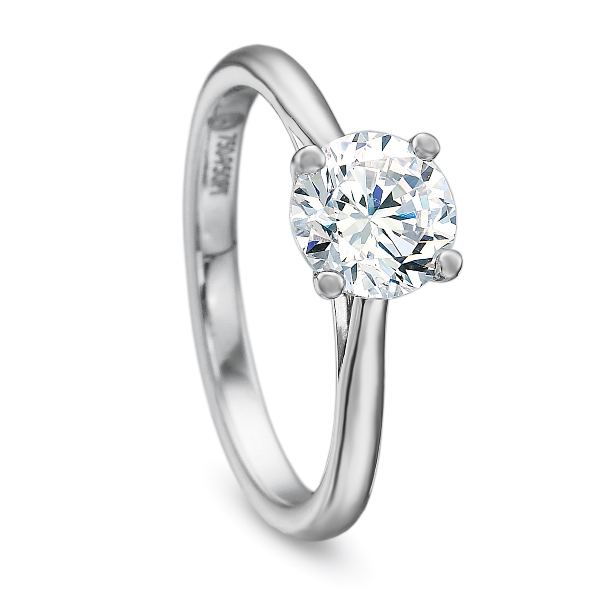 18K White Gold Solitaire Ring Setting