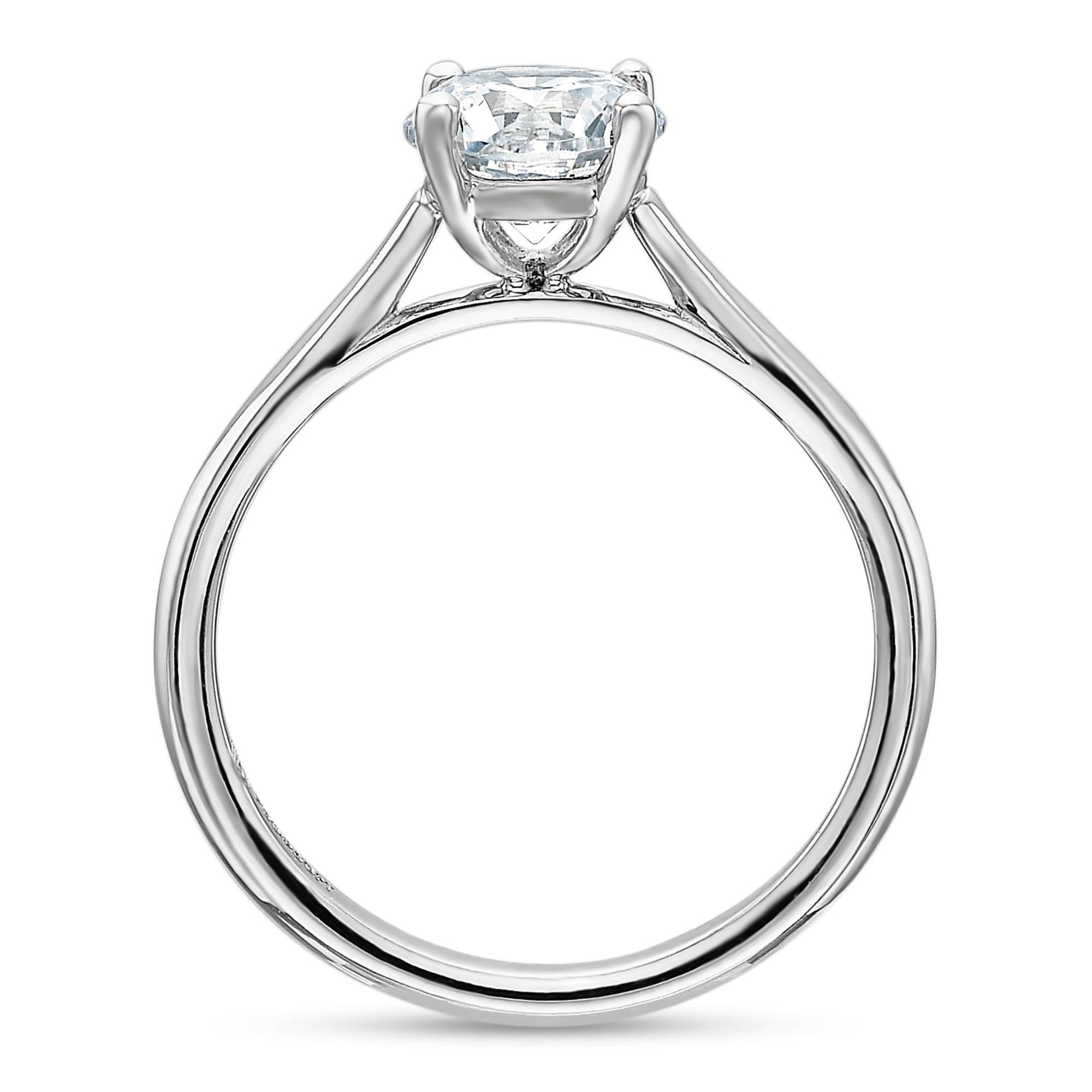 18K White Gold Solitaire Ring Setting