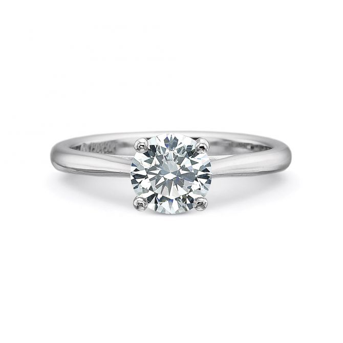 New Aire White Gold Solitaire Ring Setting with 1.50 ct Platinum Head
