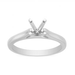 White Gold Cathedral Solitaire Ring Setting for 0.75ct Center Diamond