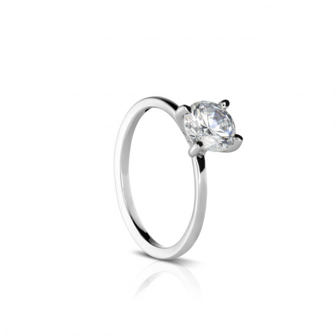 White Gold Solitaire Fremont Ring Setting