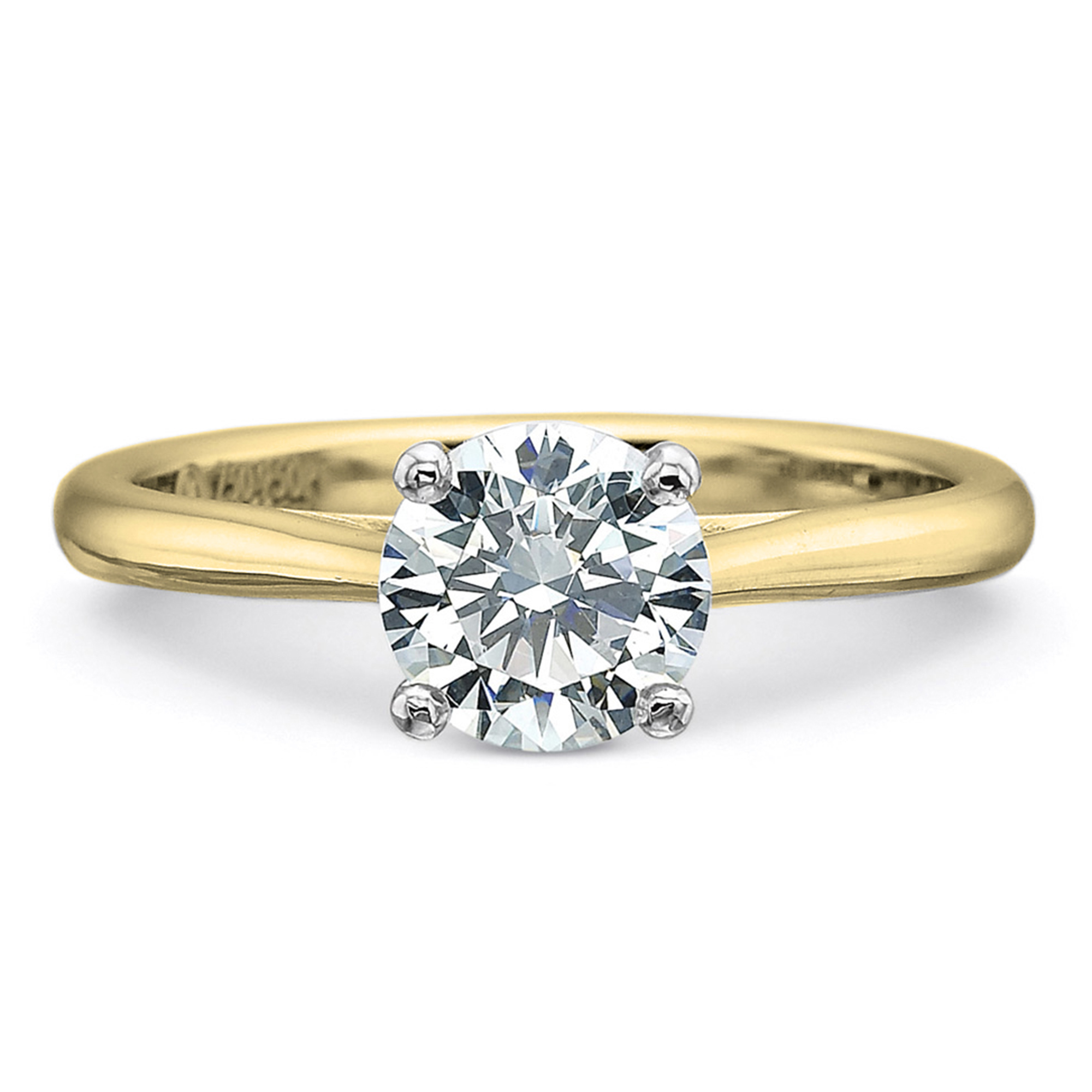 18K Yellow Gold Classic Solitaire Ring Setting