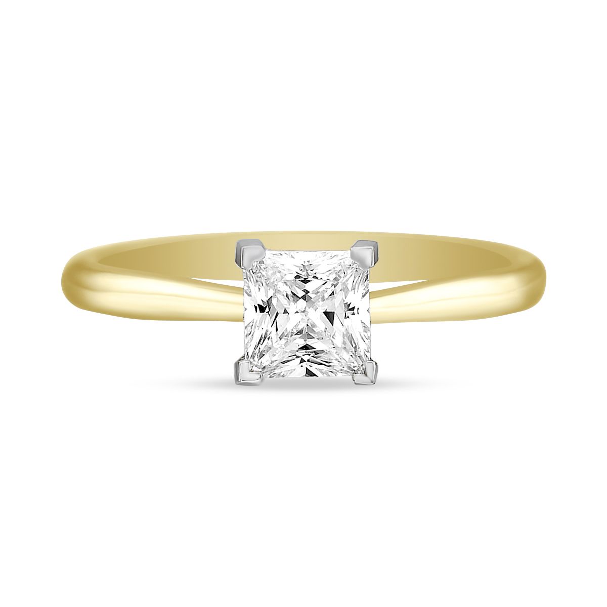 18K Yellow Gold New Aire Soliatire Ring Setting