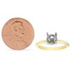 18K Yellow Gold Solitaire Ring Setting For 1.00ct Center Diamond
