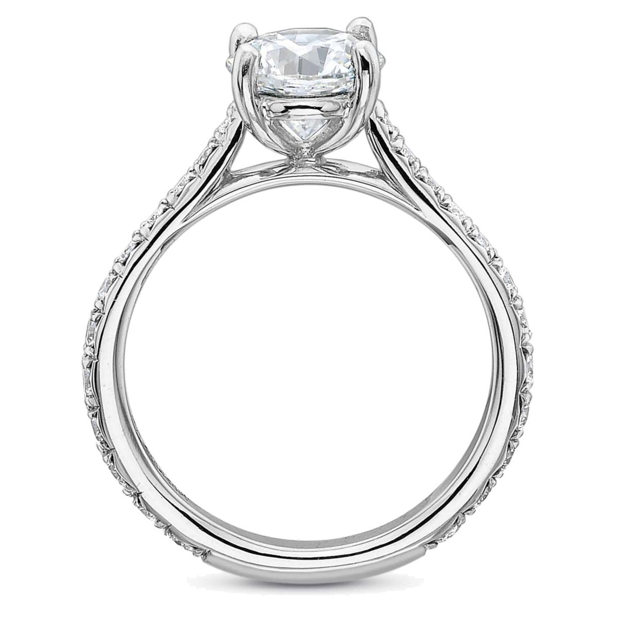 Platinum Prong Set Ring Setting, 0.40cttw