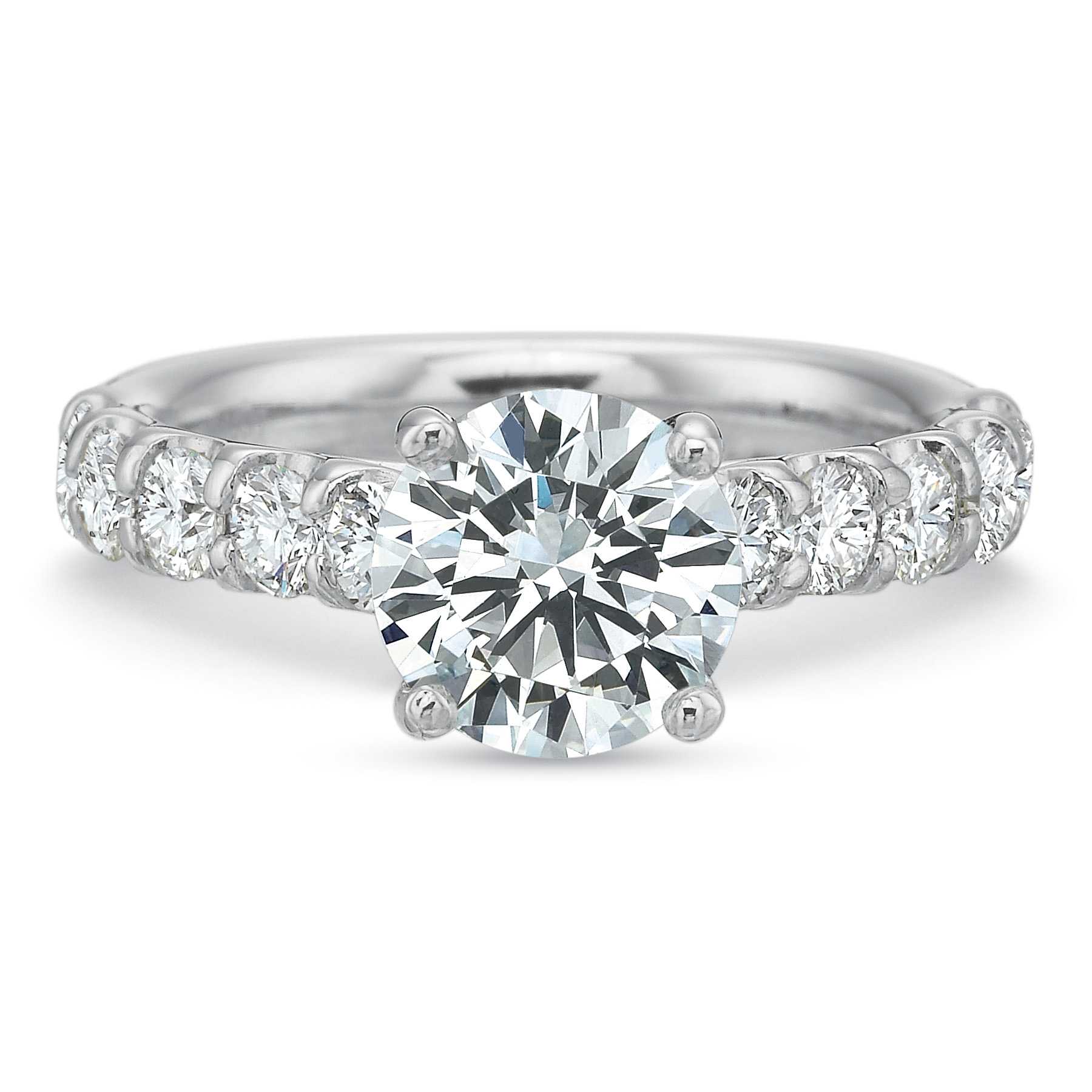 18K White Gold Comfort Fit Diamond Ring Setting