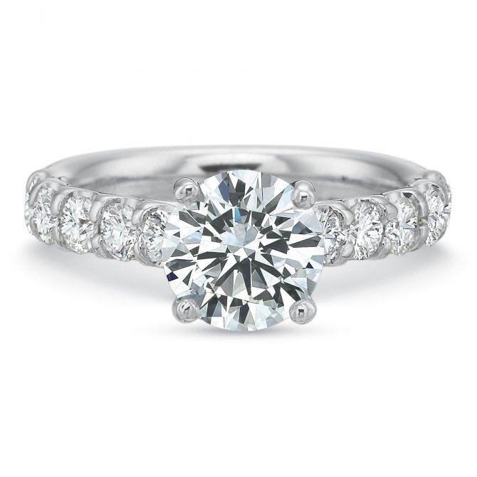 18K White Gold Comfort Fit Diamond Ring Setting