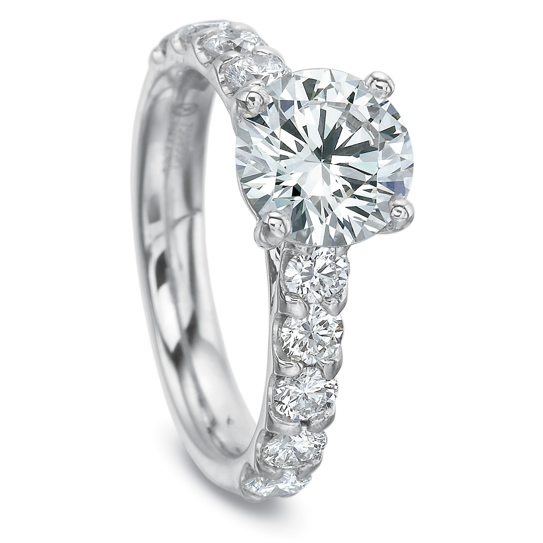 18K White Gold Comfort Fit Diamond Ring Setting