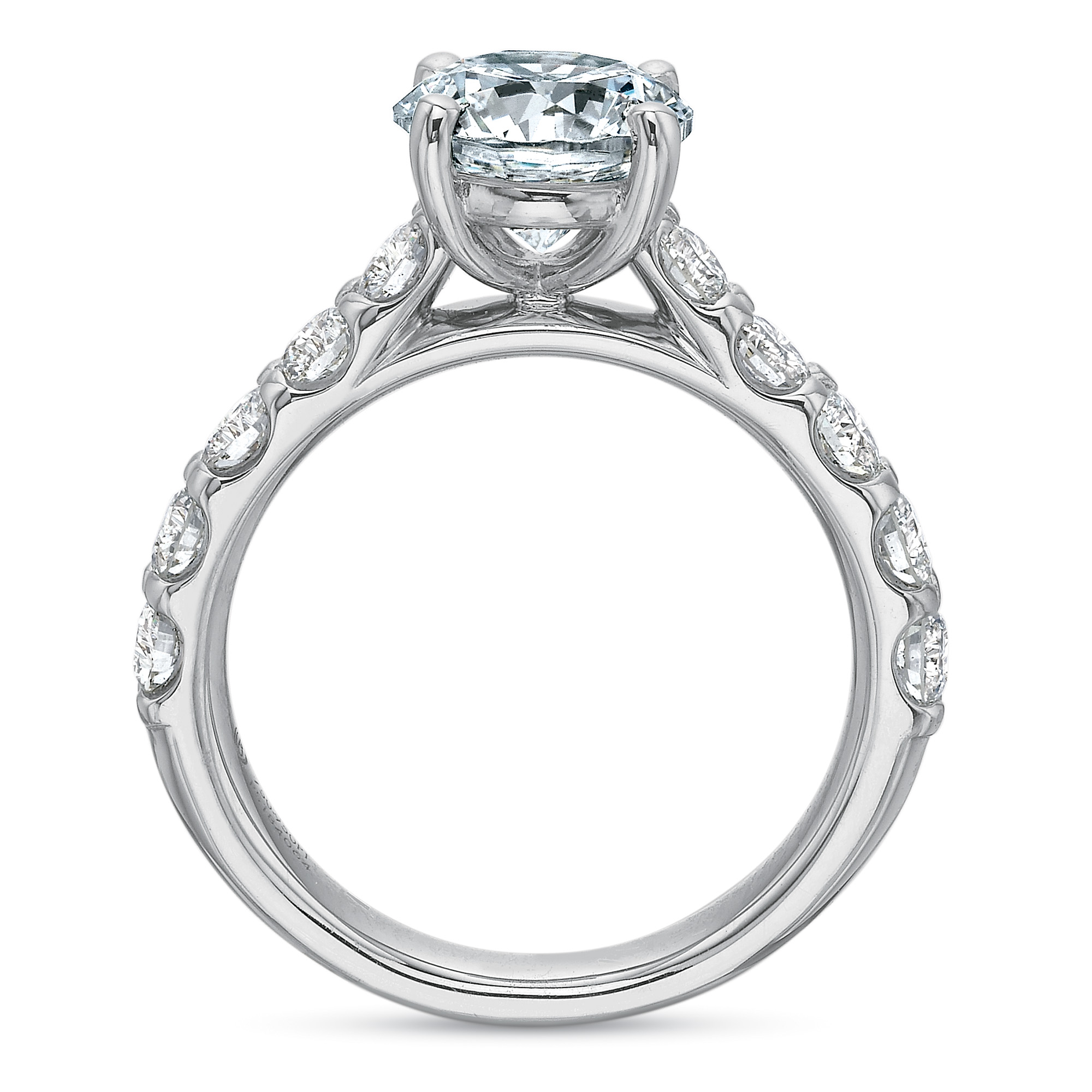 18K White Gold Comfort Fit Diamond Ring Setting