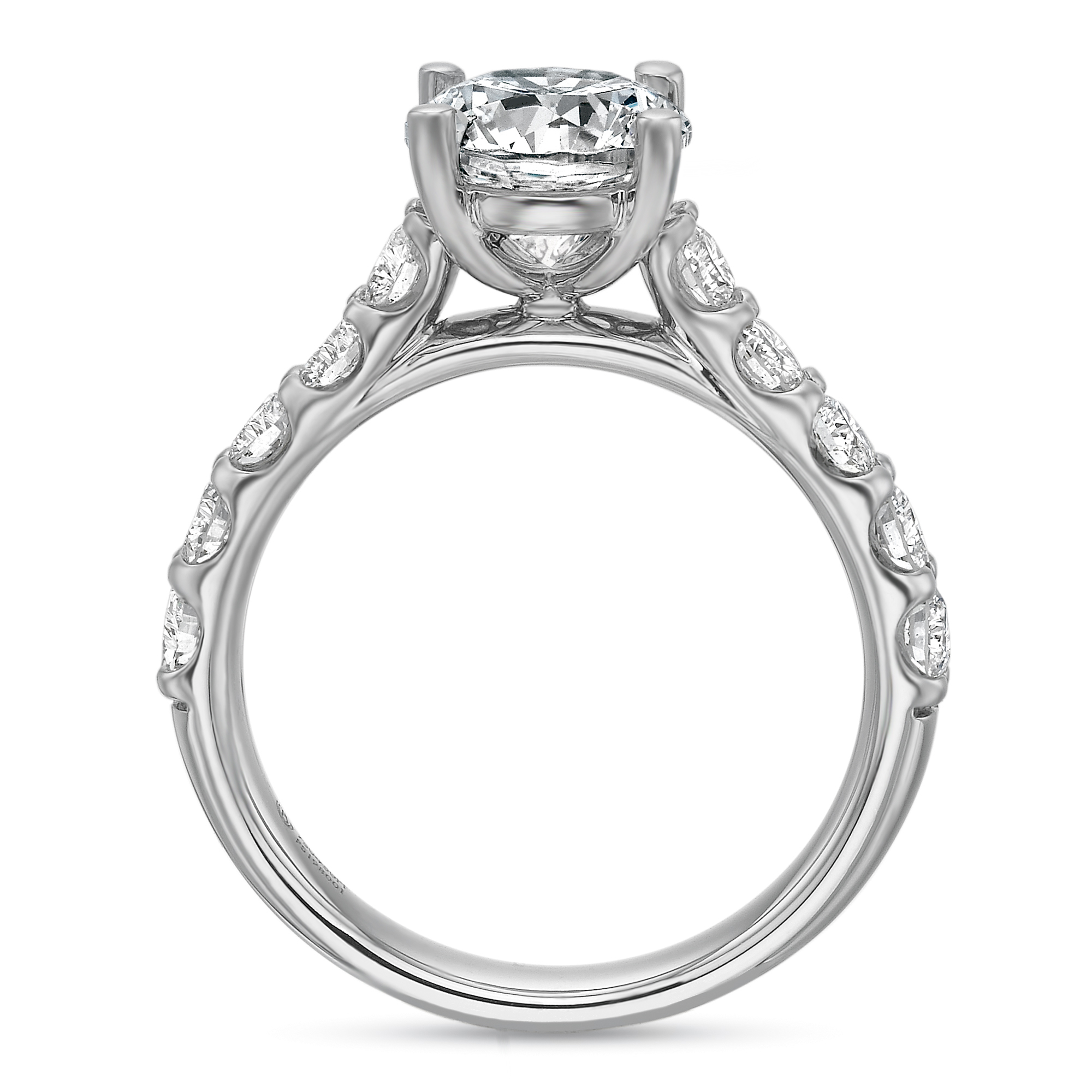 18K White Gold Comfort Fit Diamond Ring Setting