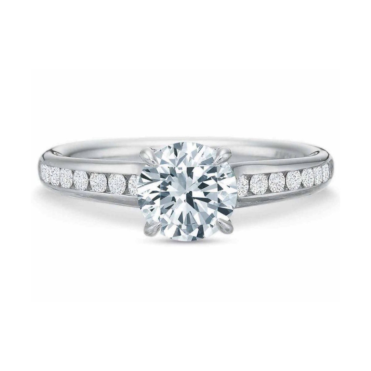 18K White Gold Diamond Channel Set Ring Setting