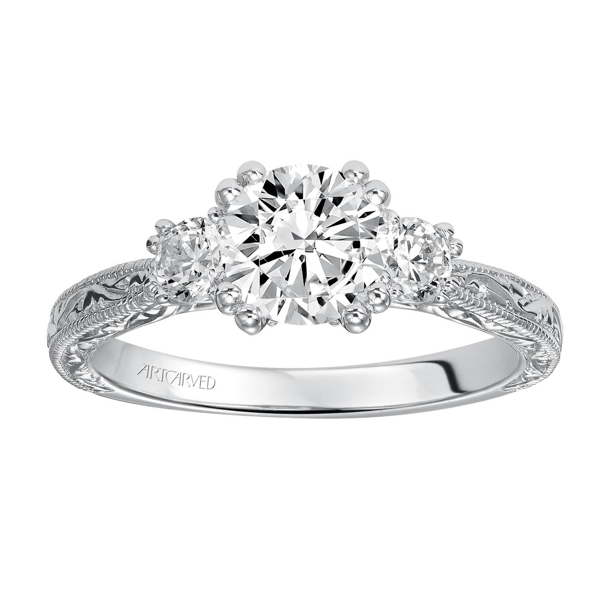ArtCarved 14K White Gold Diamond Annabelle Ring Setting