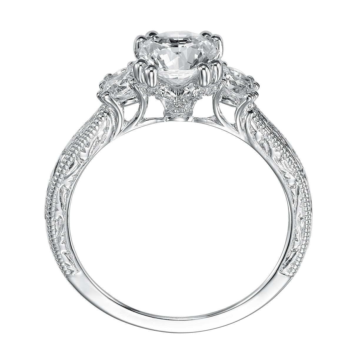 ArtCarved 14K White Gold Diamond Annabelle Ring Setting