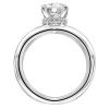 White Gold Diamond Solitaire Ring Setting With Diamond Collar