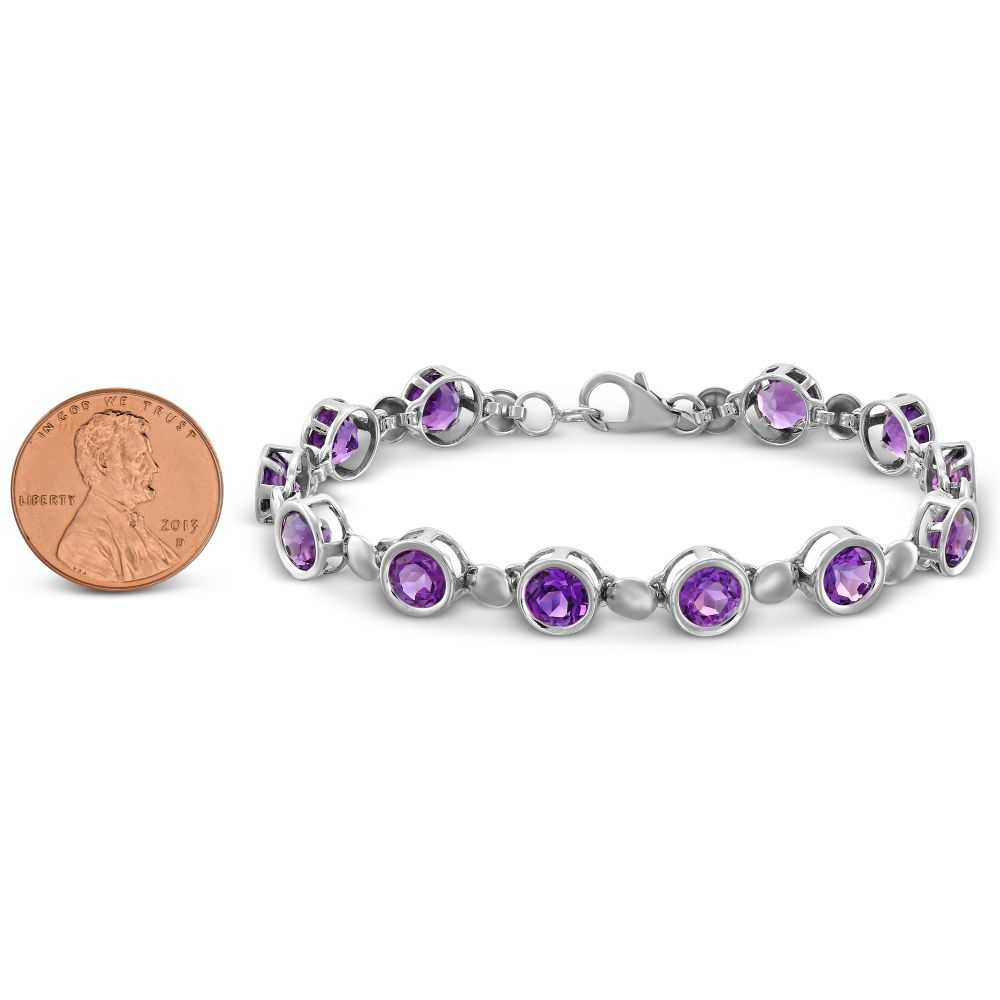 Sterling Silver Amethyst Bracelet