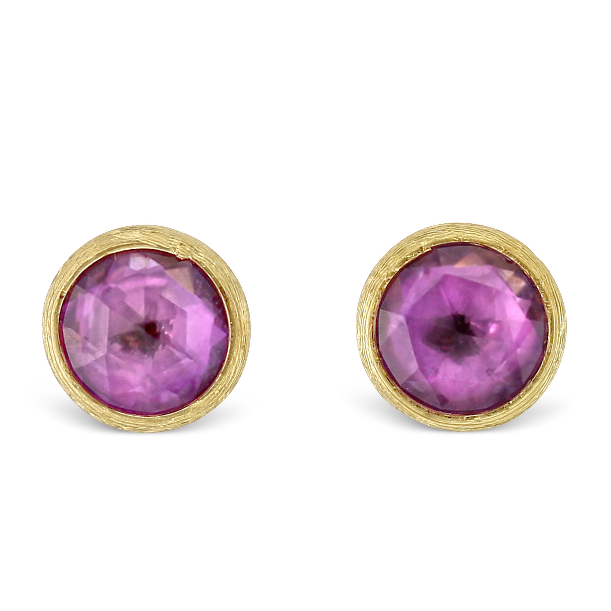 Marco Bicego Jaipur Amethyst Petite Stud Earrings in Yellow Gold