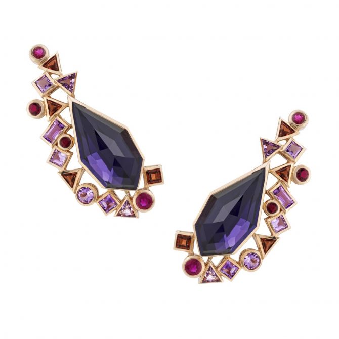 Stephen Webster 18K Rose Gold Crystal Haze Ear Cuffs