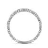 Amethyst & Diamond Geometric Band in White Gold
