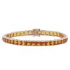Bellarri 14K Rose Gold Square Citrine Tennis Bracelet, 7"