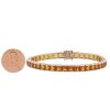 Bellarri 14K Rose Gold Square Citrine Tennis Bracelet, 7"