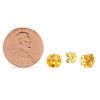 Checkerboard Cushion Citrine Earrings in Yellow Gold