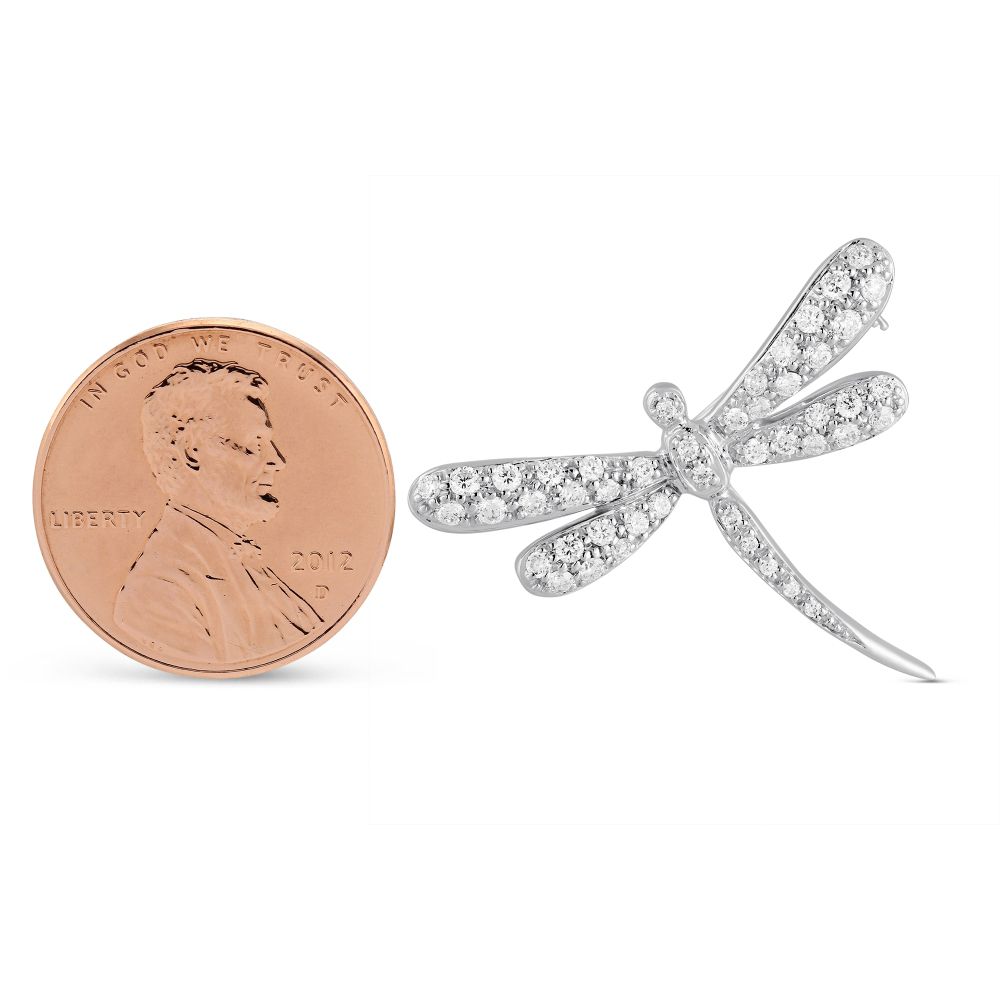 Diamond Dragonfly Brooch