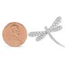 Diamond Dragonfly Brooch
