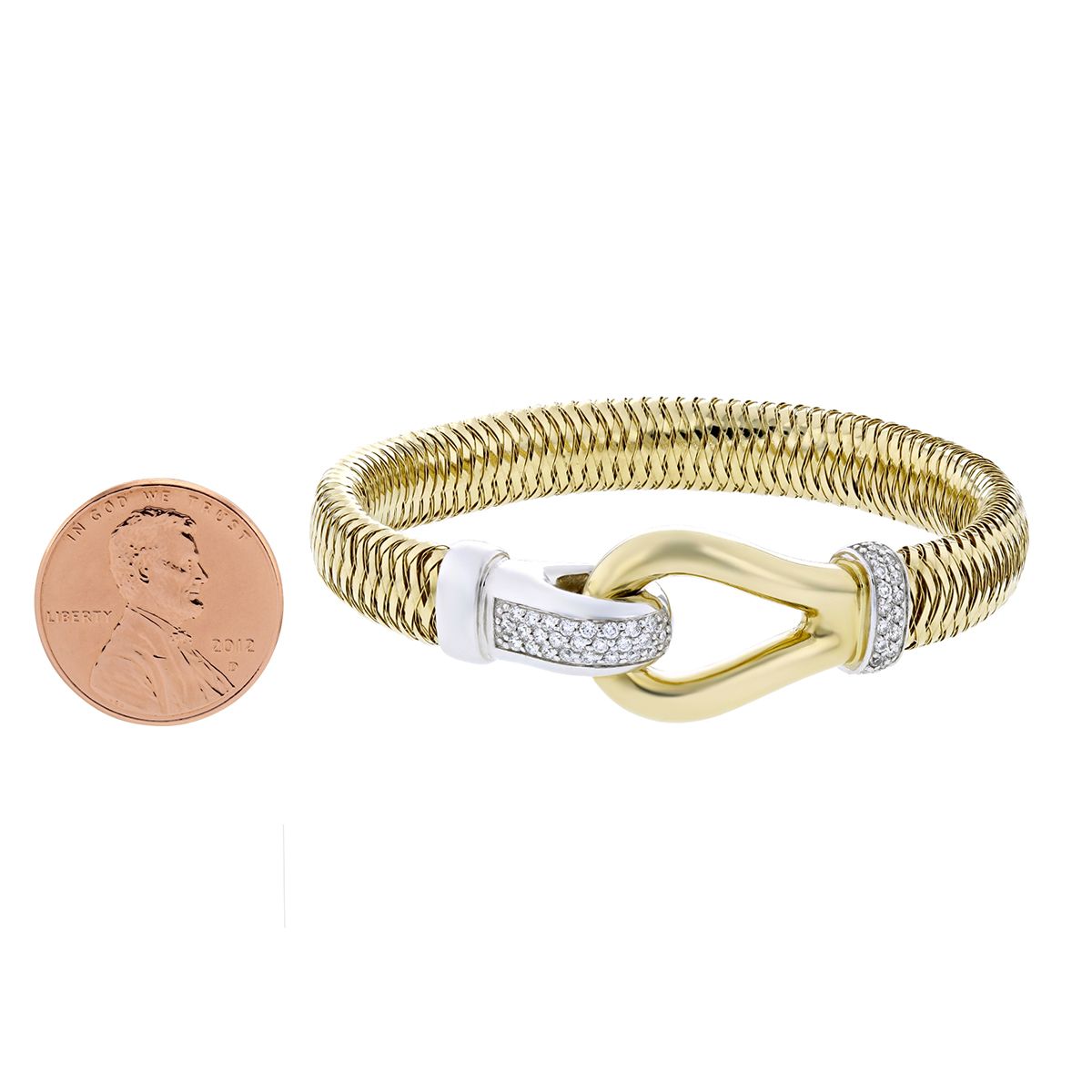 Roberto Coin 18K Yellow & White Gold Diamond Primavera Bracelet