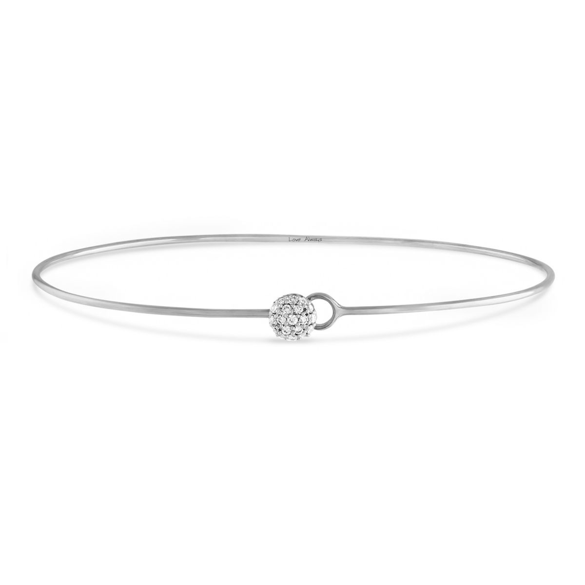 Phillips House Wire Infinity Love Always Pavé Diamond Bracelet in White Gold