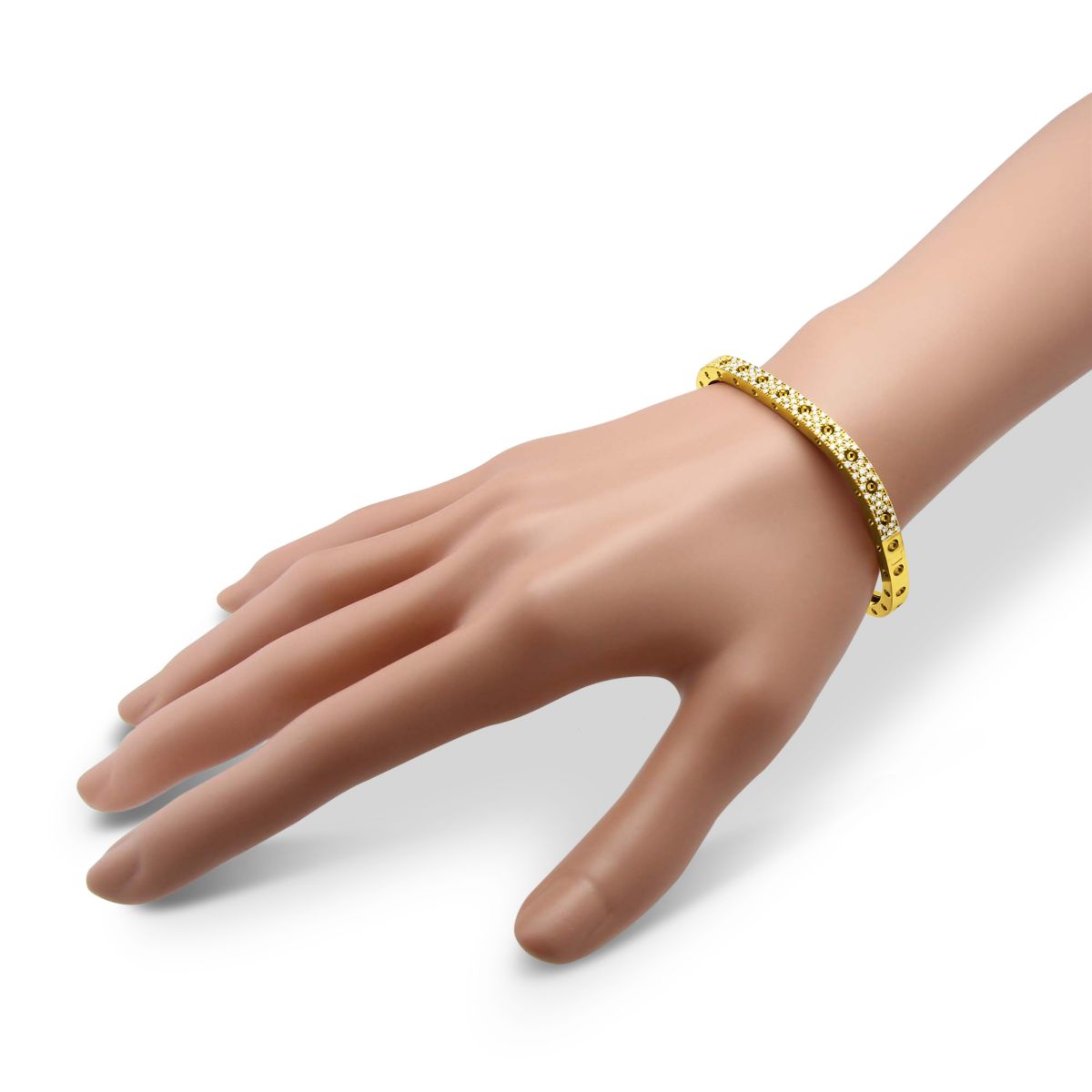 Roberto Coin 18K Yellow Gold Pois Moi Diamond Bangle Bracelet