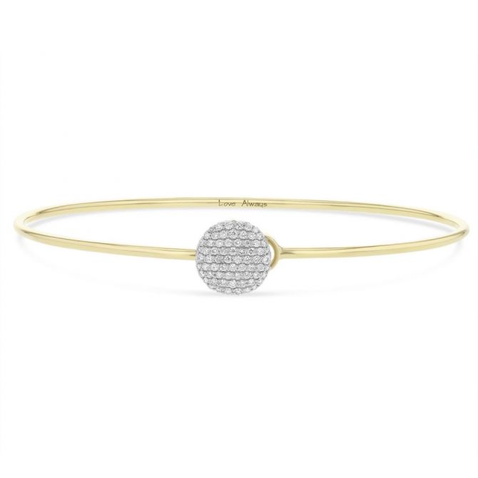 Phillips House 14K Yellow Gold Diamond Button Infinity Bracelet