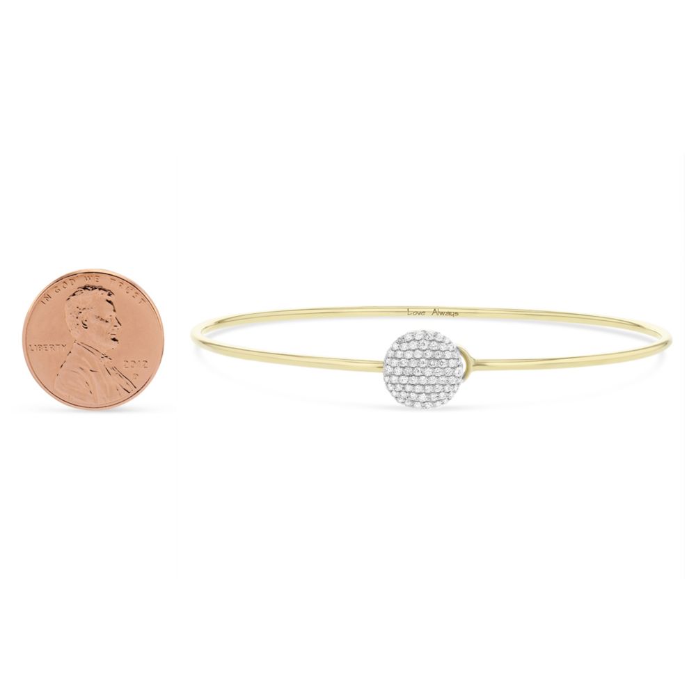 Phillips House 14K Yellow Gold Diamond Button Infinity Bracelet