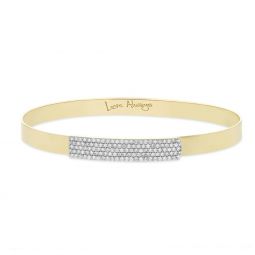 Image for Phillips House Mini Affair Pavé Diamond Bar & Yellow Gold Strap Bracelet