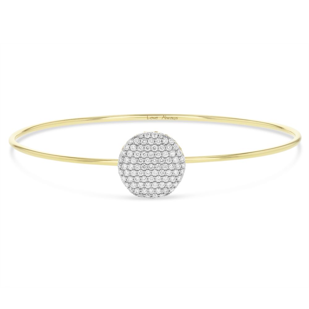 Phillips House 14K Yellow Gold Diamond Pavé Large Infinity Love Always Wire Bracelet