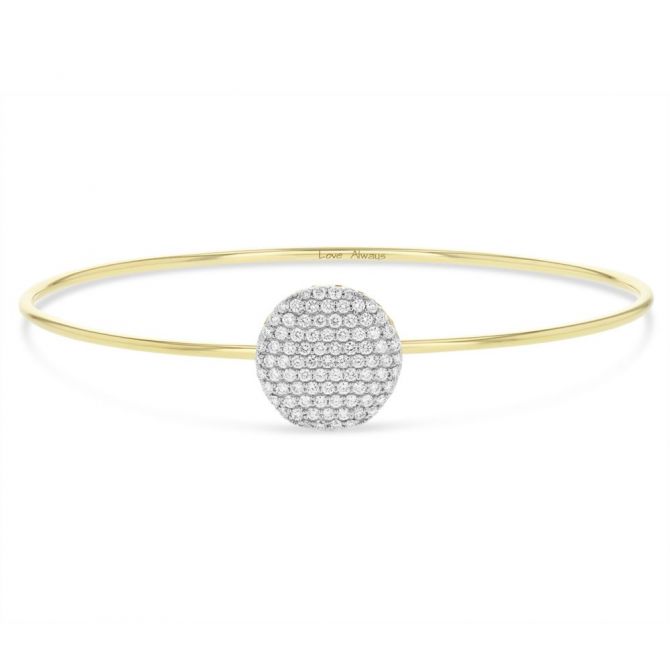 Phillips House 14K Yellow Gold Diamond Pavé Large Infinity Love Always Wire Bracelet