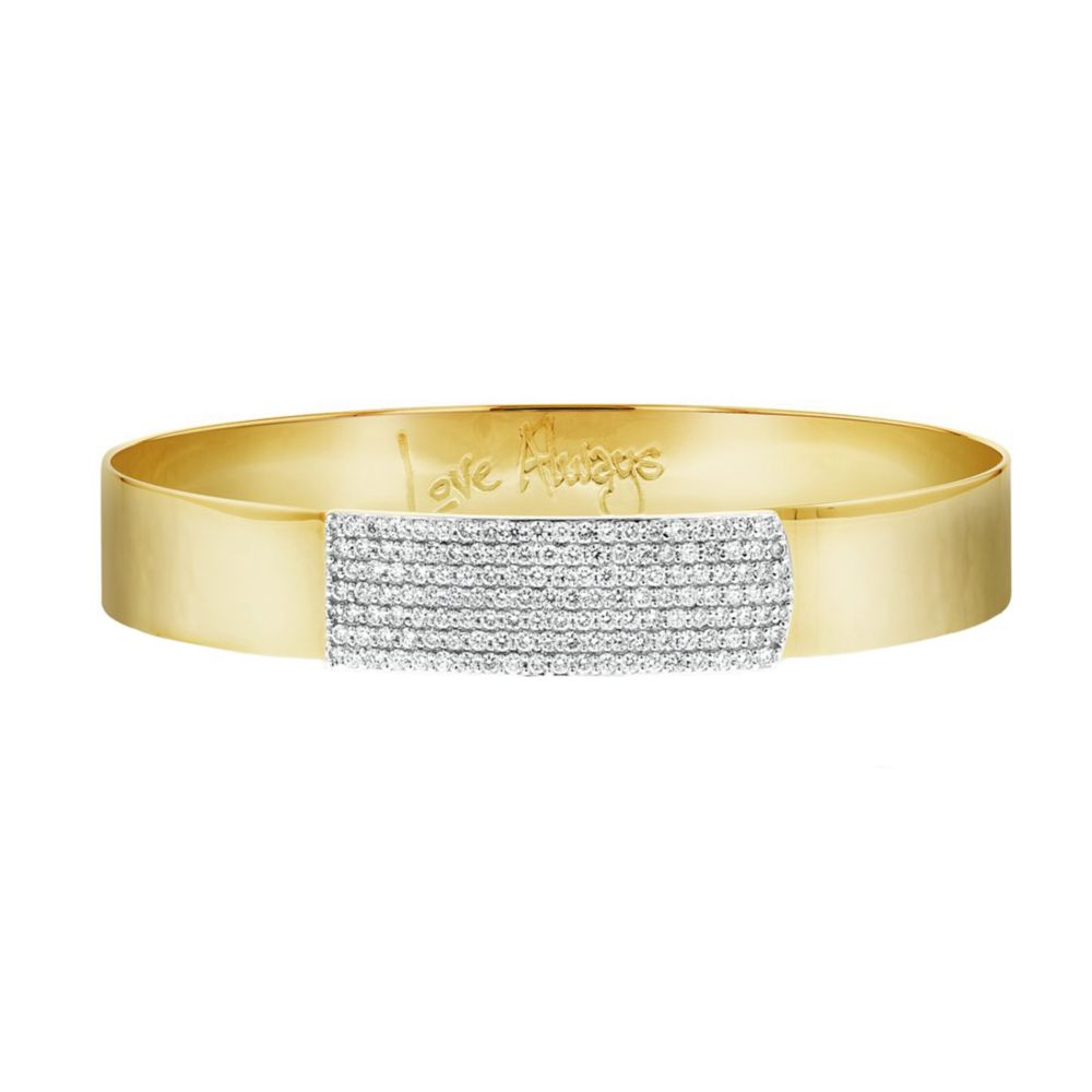 Phillips House Affair Pavé Diamond Bar & Yellow Gold Strap Bracelet ...