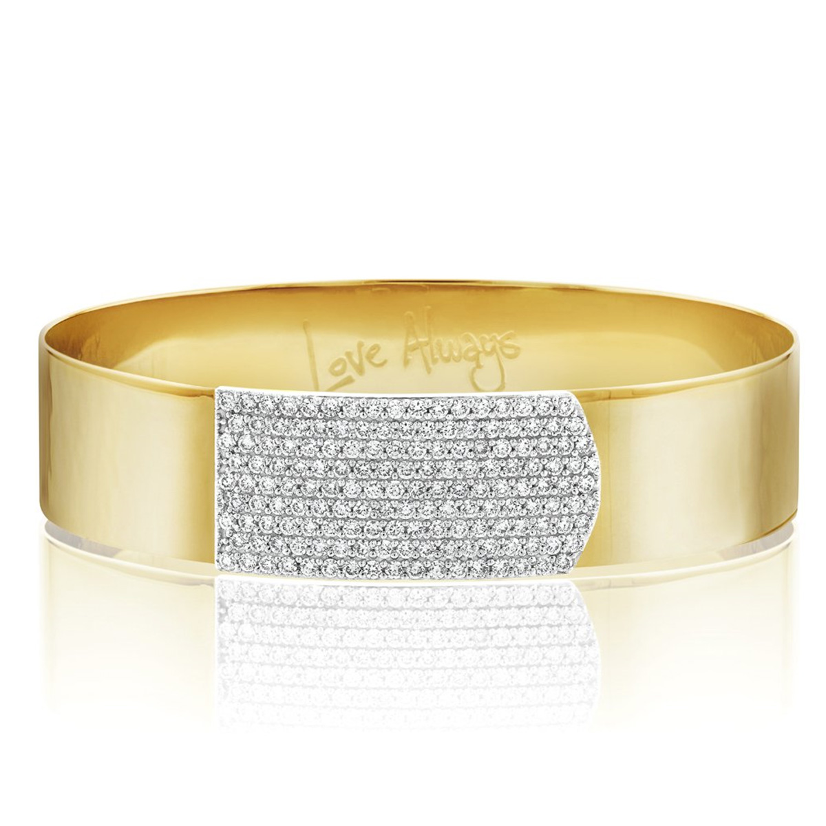 Phillips House 14K Yellow Gold Diamond Large Affair Bangle Bracelet