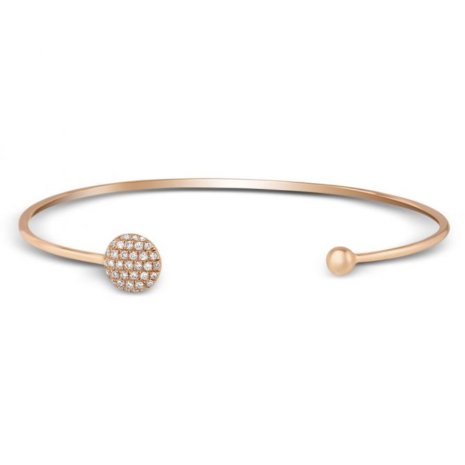 Doves 18K Rose Gold Diamond Cuff Bracelet