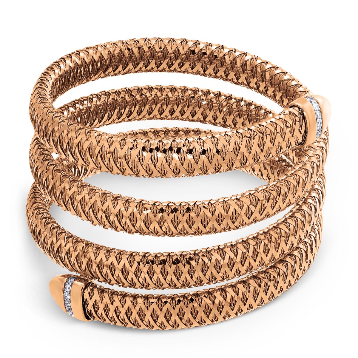 Roberto Coin 18K Rose Gold Three Row Primavera Bracelet | Borsheims