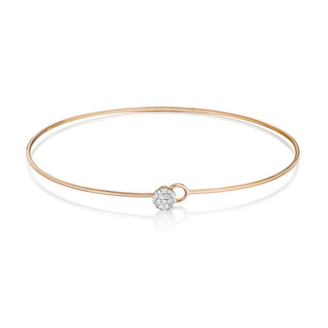 Phillips House Petite Infinity Love Always Pavé Diamond Wire Bracelet in Rose Gold