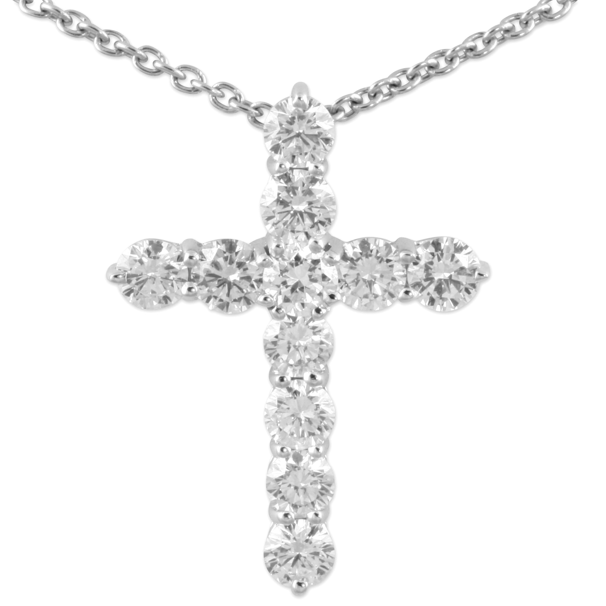 Roberto coin sales diamond cross necklace