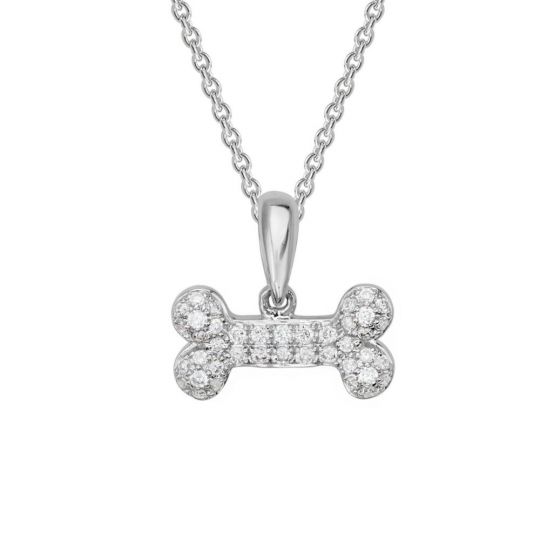 Diamond Dog Bone Pendant Necklace In White Gold Borsheims - Diamond Dog Bone Pendant Diamond Dog Bone Pendant Necklace In White Gold Borsheims - Diamond Dog Bone Pendant