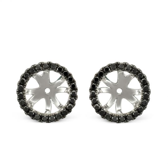 18k White Gold Black Diamond Earring Jackets Borsheims 18k White Gold Black Diamond Earring Jackets