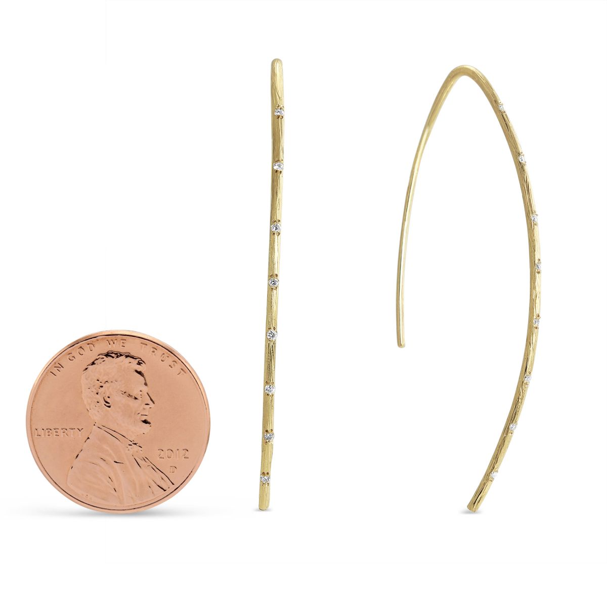 Marika 14K Yellow Gold Diamond Hook Earrings