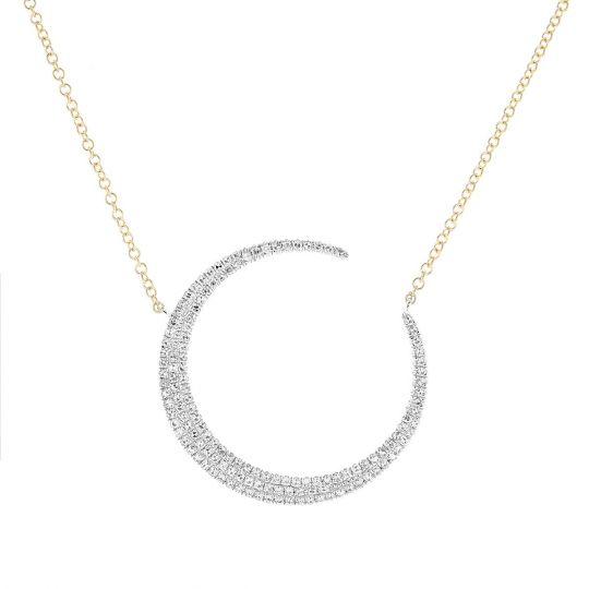 crescent gold and diamond