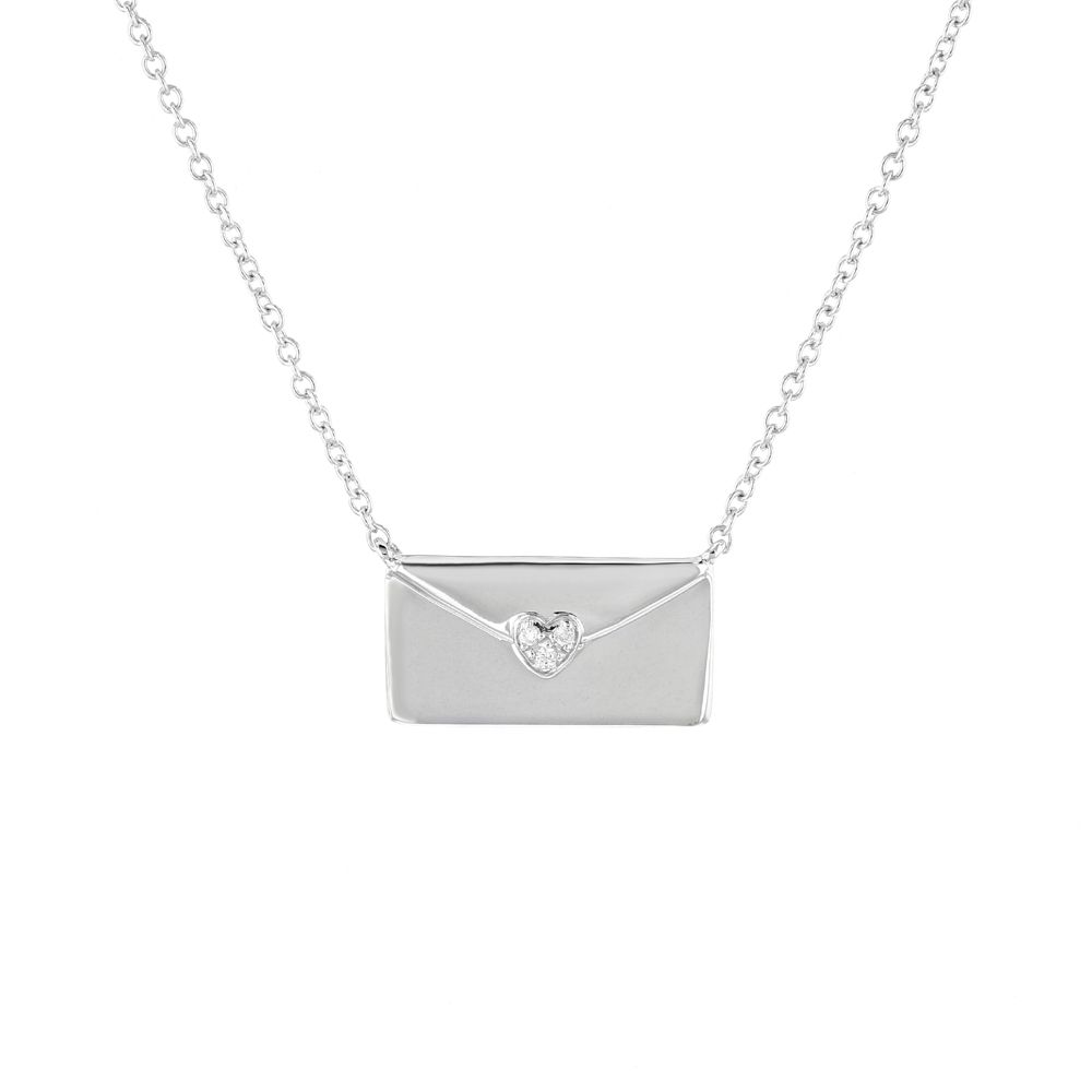 Diamond & White Gold Love Letter Necklace