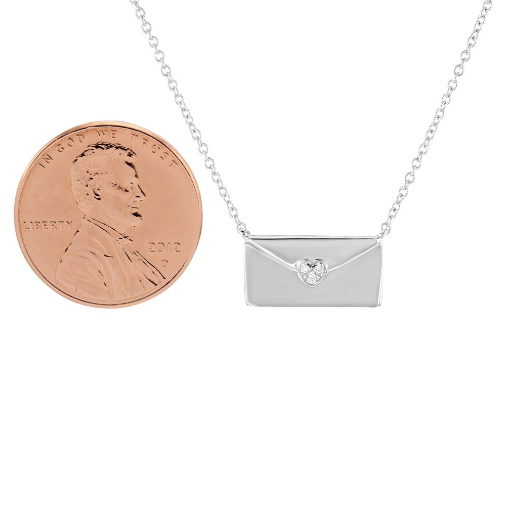Diamond & White Gold Love Letter Necklace