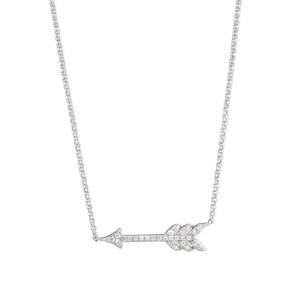 Diamond Arrow Necklace in White Gold | Borsheims