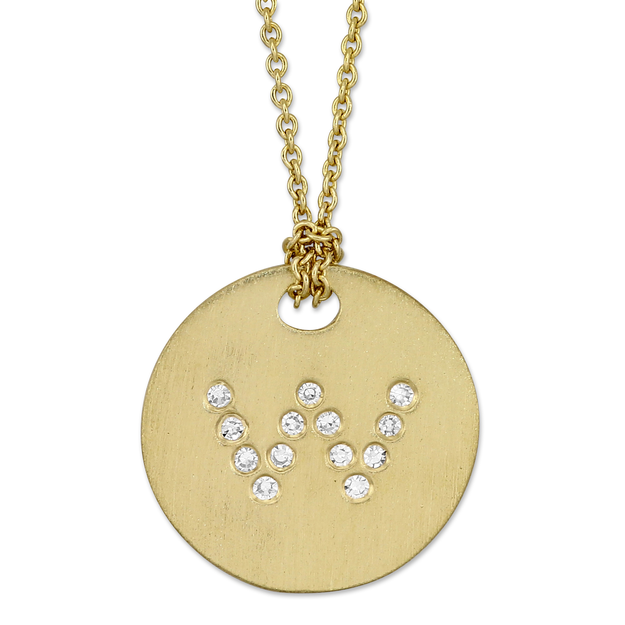 Roberto Coin Tiny Treasures Disc Necklace with Diamond Initial